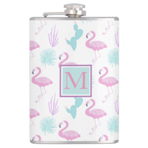 Tropical Vacation ⎥Monogram Vinyl Wrapped Flask