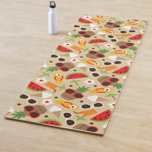 Tropical Vacation Seamless Pattern Yoga Mat