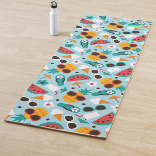 Tropical Vacation Seamless Pattern Yoga Mat
