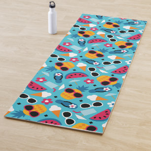 Tropical Vacation Seamless Pattern Yoga Mat