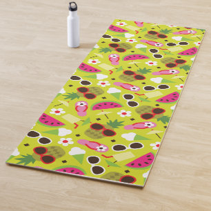 Tropical Vacation Seamless Pattern Yoga Mat