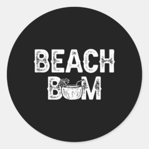 Tropical Vacation Summer Traveller Beach Lover Classic Round Sticker