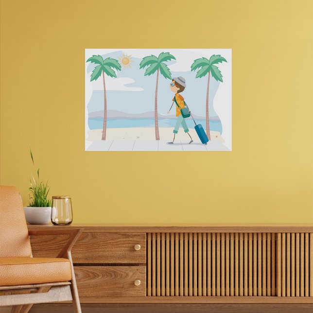Tropical Vacation Traveller Fun Beach Travel  Poster (Creator Uploaded)