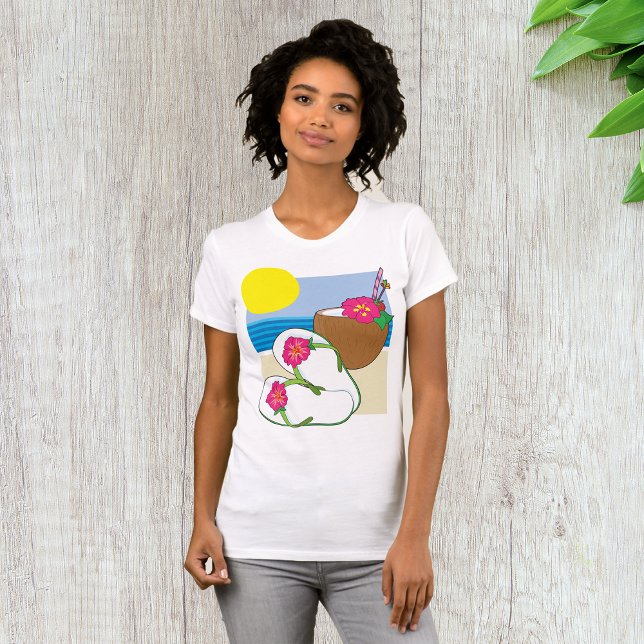 Tropical Vacation Womens T-Shirt (Creator Uploaded)