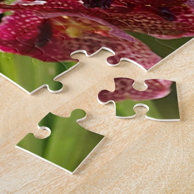 Tropical Vanda Orchid Cluster Jigsaw Puzzle (Side)