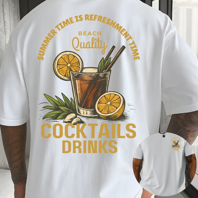 Tropical Vibes:Beach Drink for Summer Fun T-Shirt (Creator Uploaded)