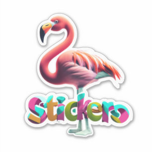 Tropical Vibes Flamingo Stickers for Every Occasio