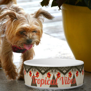 Tropical Vibes Hawaiian Hibiscus Customisable Bowl