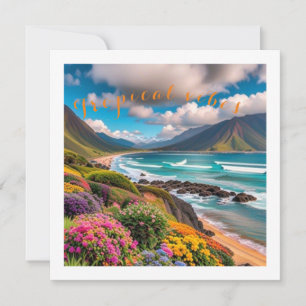 Tropical vibes holiday card