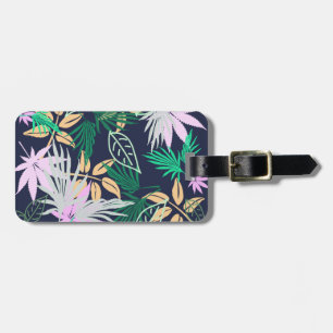 Tropical Vibes Leaves Plants Luggage Tag