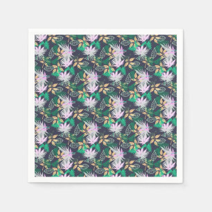 Tropical Vibes Leaves Plants Napkin