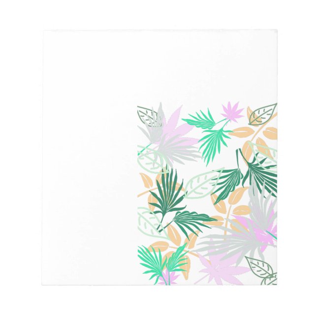 Tropical Vibes Leaves Plants Notepad (Front)