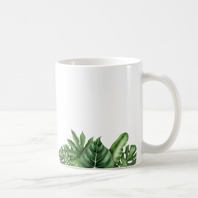 Tropical Vibes - Monstera Leaf mug (Right)