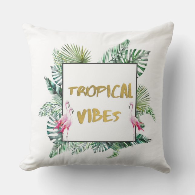Tropical vibes outdoor cushion (Front)