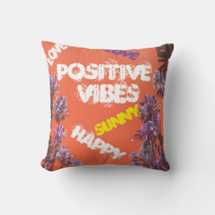 Tropical Vibes Palm Trees Cushion Throw Pillow