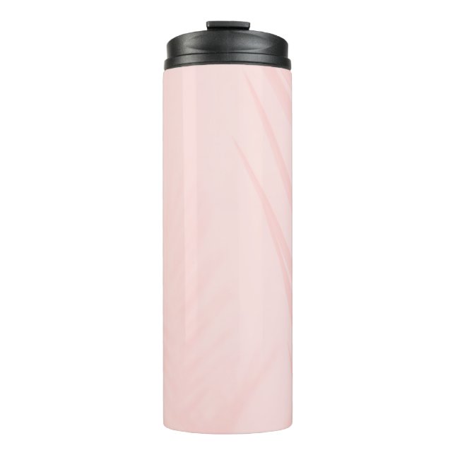 Tropical Vibes Tumbler - Aqua w/blush palm trees (Front)