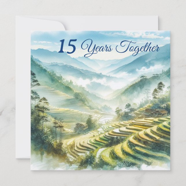 Tropical Vietnam Destination Blue White Classic Card (Front)