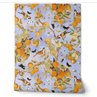 Tropical Vintage Birds In Fruit Garden Chinoiserie