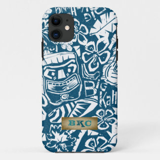 Tropical Vintage Hawaiian Tiki Surfer iPhone 11 Case