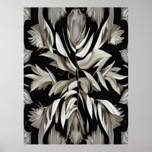 Tropical Vintage Leaves        Poster