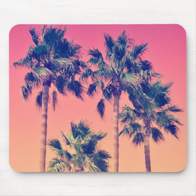Tropical Vintage Palm Trees Mousepad (Front)