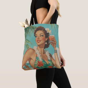 Tropical Vintage Paradise Vibes Tote Bag