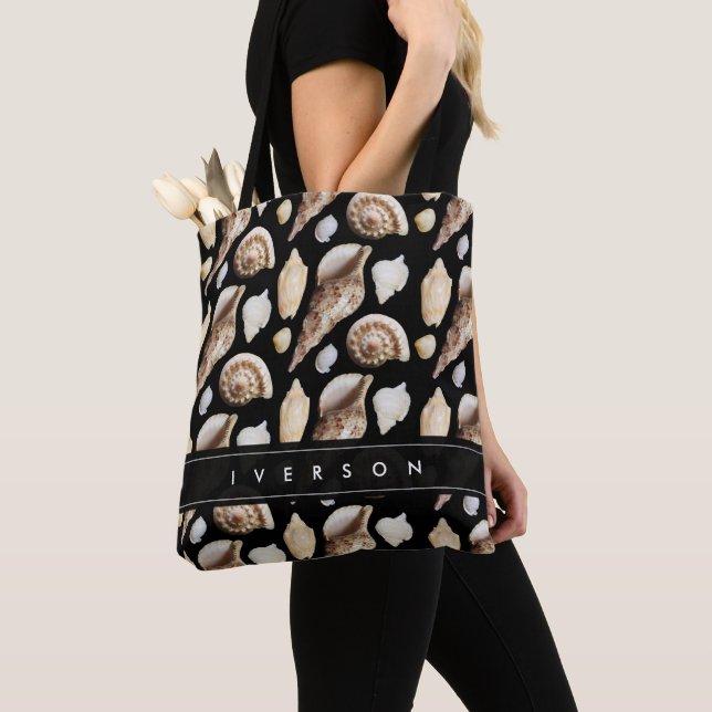 Tropical Vintage Seashells of Southeast Asia Tote Bag (Close Up)