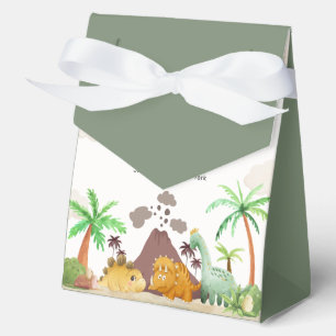 Tropical Volcano Hatching Dinosaur Baby Shower Favour Box