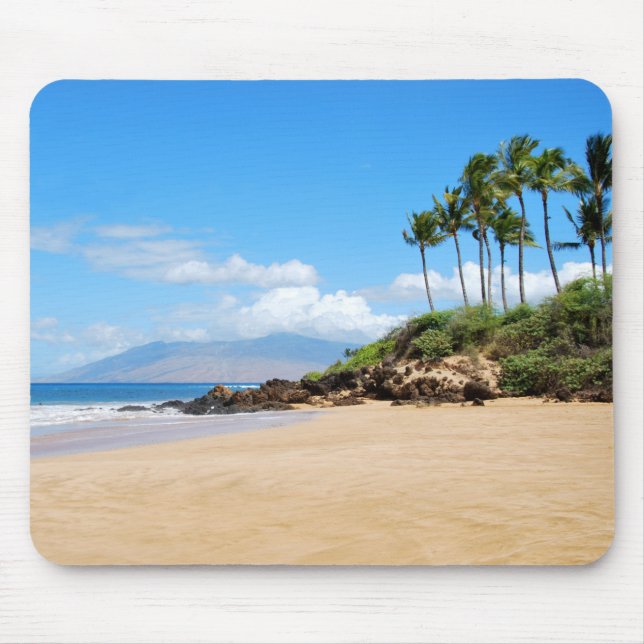 Tropical Wailea beach, Maui Hawaii Mouse Pad (Front)