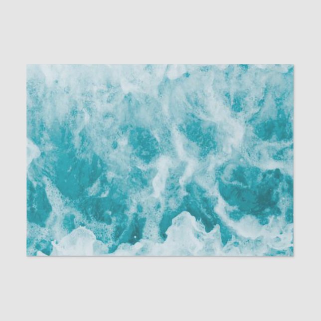 Tropical Water Blue Ocean Beach Sea Aqua tissue Tissue Paper (Front)
