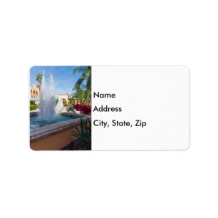 Tropical Water Fountain Label