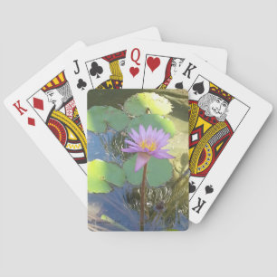 Tropical Water Lily Flower Playing Cards