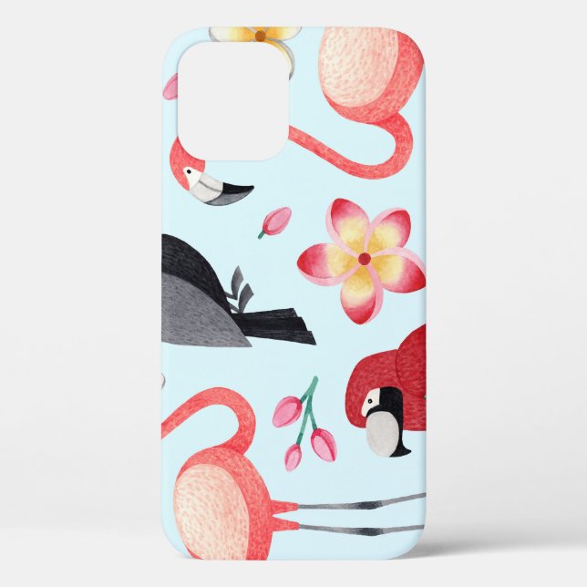 Tropical Watercolor: Bird-Flower Fusion. Case-Mate iPhone Case (Back)