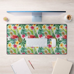 Tropical Watercolor Desk Mat