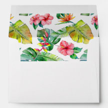 Tropical Watercolor Floral and Foliage