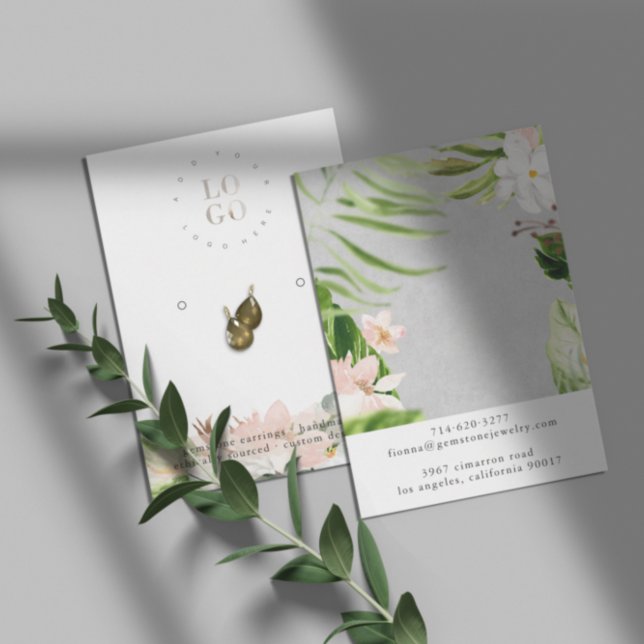 Tropical Watercolor Floral | Earring Display Card (Creator Uploaded)