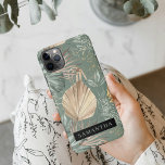 Tropical Watercolor Gold & Green Leaves Pattern  iPhone 11Pro Max Case<br><div class="desc">Tropical Watercolor Gold & Green Leaves Pattern</div>
