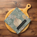 Tropical Watercolor Gold & Green Leaves Pattern  Tea Towel<br><div class="desc">Tropical Watercolor Gold & Green Leaves Pattern</div>