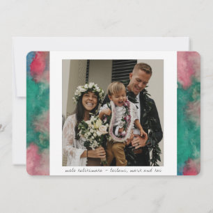 Tropical Watercolor Holiday Greeting Card