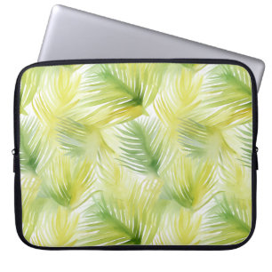 Tropical Watercolor Leaves Laptop Sleeve