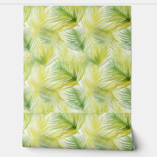 Tropical Watercolor Leaves Wallpaper