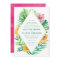 Tropical Watercolor Leaves Wedding Invitation