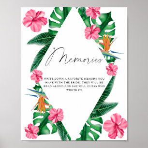 Tropical watercolor - memories with the bride poster
