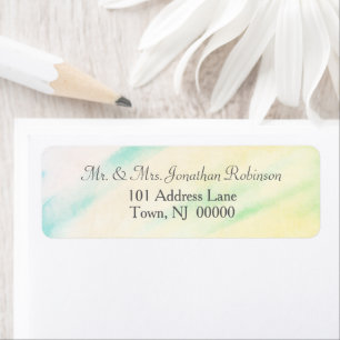 Tropical Watercolor Name Return Address Label