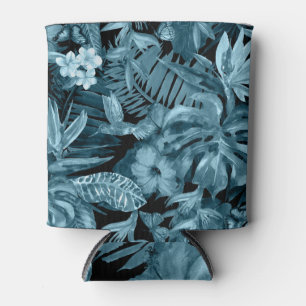 Tropical Watercolor Paradise: Jungle Blossom Can Cooler