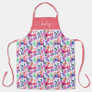 Tropical Watercolor Pattern Apron