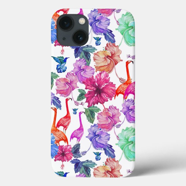 Tropical Watercolor Pattern Case-Mate iPhone Case (Back)