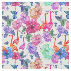 Tropical Watercolor Pattern Fabric