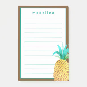 Tropical Watercolor Pineapple Post-it Notes