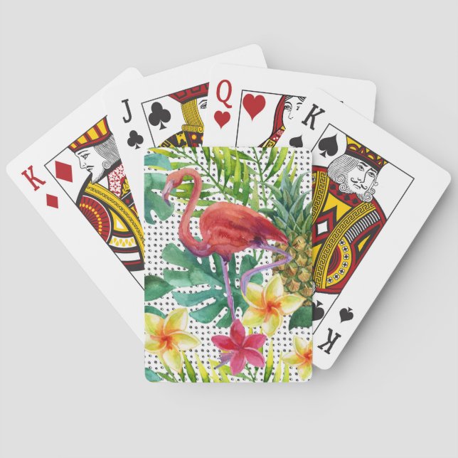 Tropical Watercolor Playing Cards (Back)